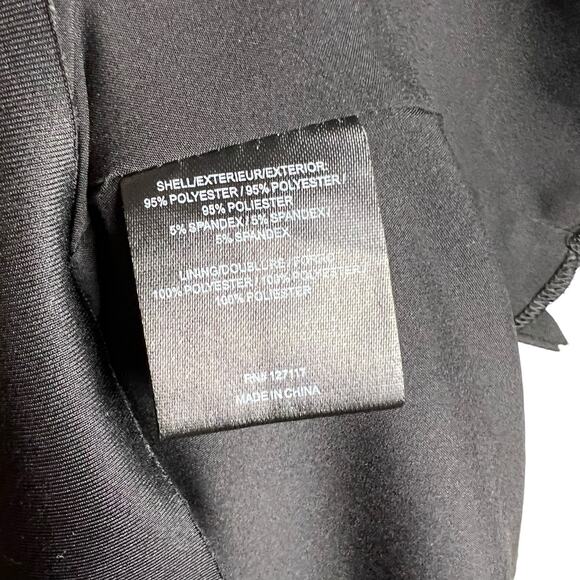 Badgley Mischka Black White Two-Tone Off Shoulder Trumpet Gown Size 4 - Picture 11 of 15